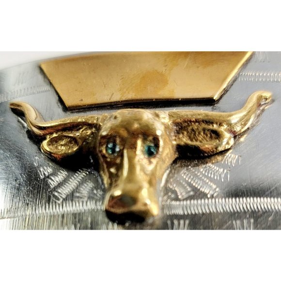 Vintage Ladies Handmade Longhorn Western Belt Buckle